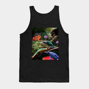 Chameleon Poison Dart Arrow Red-Eye Tree Frog In Forest Tank Top